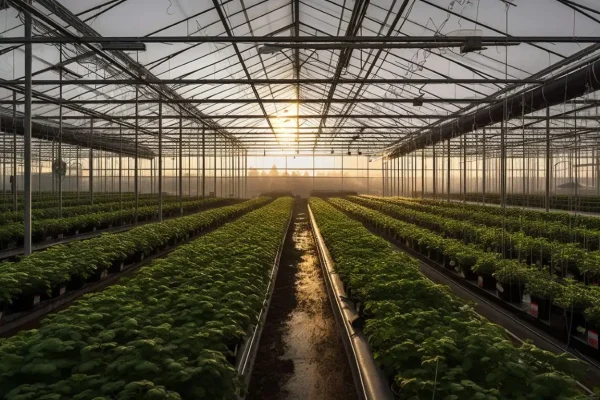futuristic-greenhouse-with-organic-vegetables-inside-steel-generated-by-ai